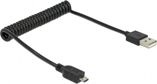 USB-Kabel - USB 2.0 - USB-A Male - USB Micro-B Male - 480 Mbps - Vernikkeld - 2.00 m - Gekruld - PVC - Zwart - Envelop - afbeelding 11