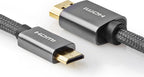 Nedis High Speed ​​HDMI-Kabel met Ethernet - HDMI Connector - HDMI Mini-Connector - 4K@60Hz - 18 Gbps - 2.00 m - Rond - Katoen - Antraciet / Gun Metal Grijs - Cover Window Box - afbeelding 3