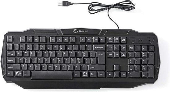 Nedis Bedraad Gaming Toetsenbord - USB 2.0 - Membrane Toetsen - LED - US internationaal - US Internationaal - USB Gevoed - Lengte stroomkabel: 1.50 m - Gaming - afbeelding 2