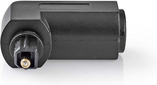Nedis TosLink-Adapter - TosLink Male - Toslink Female - 90° Gehoekt - ABS - Zwart - 10 Stuks - Polybag - afbeelding 1