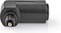 Nedis TosLink-Adapter - TosLink Male - Toslink Female - 90° Gehoekt - ABS - Zwart - 10 Stuks - Polybag - afbeelding 1