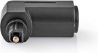 Nedis TosLink-Adapter - TosLink Male - Toslink Female - 90° Gehoekt - ABS - Zwart - 10 Stuks - Polybag - afbeelding 1