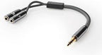 Nedis Stereo-Audiokabel - 3,5 mm Male - 2x 3,5 mm Female - Verguld - 0.20 m - Rond - Grijs / Gun Metal Grijs - Cover Window Box - afbeelding 15