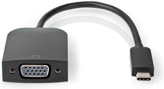 Nedis USB-C Adapter - USB 3.2 Gen 1 - USB-C Male - VGA Female 15p - 1920x1200 - 5 Gbps - 0.20 m - Rond - Vernikkeld - PVC - Zwart - Polybag - afbeelding 5