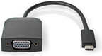 Nedis USB-C Adapter - USB 3.2 Gen 1 - USB-C Male - VGA Female 15p - 1920x1200 - 5 Gbps - 0.20 m - Rond - Vernikkeld - PVC - Zwart - Polybag - afbeelding 5