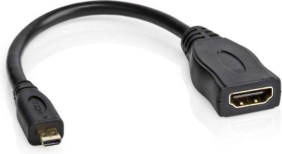 Nedis High Speed ​​HDMI-Kabel met Ethernet - HDMI Micro-Connector - HDMI Output - 4K@30Hz - 10.2 Gbps - 0.20 m - Rond - PVC - Zwart - Envelop - afbeelding 12