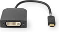 Nedis USB-C Adapter - USB 3.2 Gen 1 - USB-C Male - DVI-D 24+1-Pins Female - 1080p - 0.20 m - Rond - Verguld - PVC - Antraciet - Window Box met Euro Lock - afbeelding 1