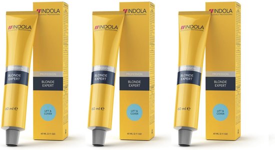 Indola Profession Blonde Expert Lift & Cover 60ml – L&C.03 lift & cover natuur goud - 3 tubes - afbeelding 1