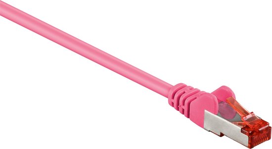 Nedis CAT6 Netwerkkabel - RJ45 Male - RJ45 Male - S/FTP - 7.50 m - Rond - LSZH - Roze - Polybag - afbeelding 6
