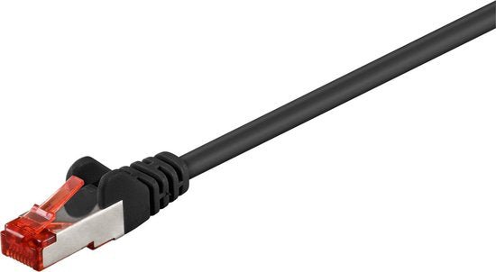 CAT6 Netwerkkabel - RJ45 Male - RJ45 Male - S/FTP - 15.0 m - Rond - LSZH - Zwart - Polybag - afbeelding 7