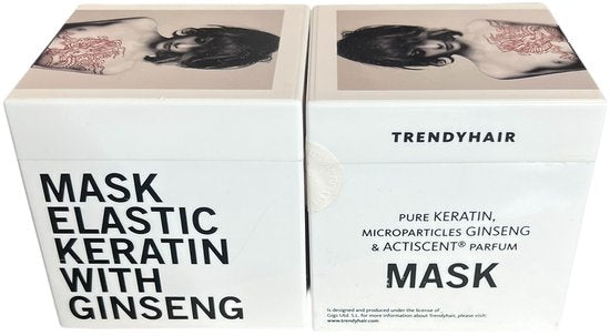 2 x Mask Trendy Hair Elastic Keratin with Ginseng a 500 ml SALE !! - afbeelding 2