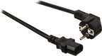 Nedis Stroomkabel - Type F (CEE 7/7) Male - IEC-320-C13 - Gehoekt - Recht - Vernikkeld - 3.00 m - Rond - PVC - Zwart - Label - afbeelding 4