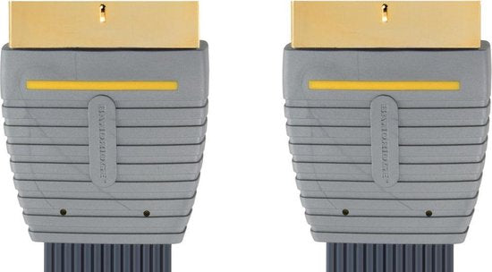 Bandridge 21pin platte scartkabel met vergulde contacten - 5 meter - afbeelding 3