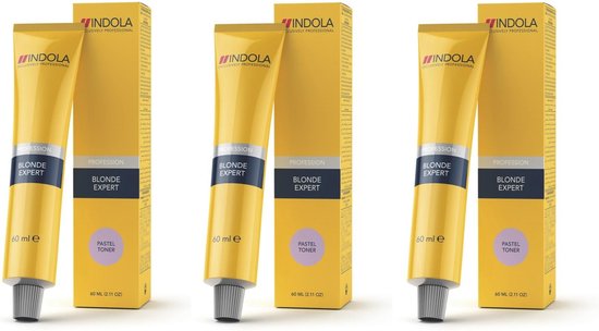 Indola Profession Blonde Expert Pastel Toner 60ml – P.1 pastel as - 3 tubes - afbeelding 1
