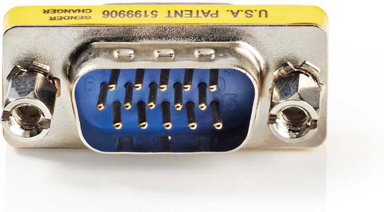 Nedis VGA-Adapter - VGA Male - VGA Male - Vernikkeld - Recht - Metaal - Metaal - Polybag - afbeelding 3