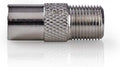 Nedis Satelliet- en Antenne-Adapter - IEC (Coax) Male - F-Female - Vernikkeld - 75 Ohm - Recht - Metaal - Zilver - 10 Stuks - Polybag - afbeelding 1