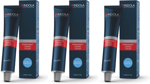 Indola Profession Permanent Caring Color Natural & Essentials 60ml – 4.3 middel bruin goud - 3 tubes - afbeelding 1