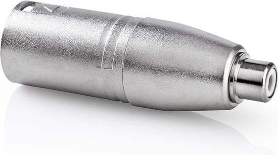 XLR-Adapter - XLR 3-Pins Male - RCA Female - Vernikkeld - Recht - Metaal - Zilver - 10 Stuks - Envelop - afbeelding 5