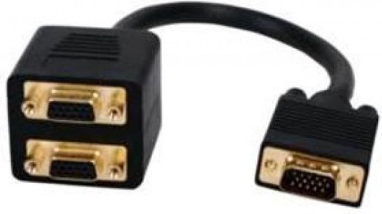 Nedis VGA-Kabel - VGA Male - 2x VGA Female - Verguld - Maximale resolutie: 1280x768 - 0.20 m - Rond - ABS - Zwart - Envelop - afbeelding 9