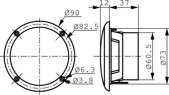 Visaton luidsprekers Full-range luidspreker zoutwaterbestendig 8 cm - afbeelding 3