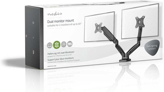 Nedis Monitorbeugel voor Bureaus - Gasveer - 15 - 32 " - 75x75 / 100x100 - Draai- en Kantelbaar - afbeelding 33