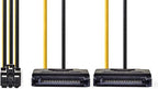 Nedis Interne Voedingskabel - 2x SATA 15-Pins Male - PCI-Express Female - Verguld - 0.20 m - Rond - PVC - Geel / Zwart - Polybag - afbeelding 7