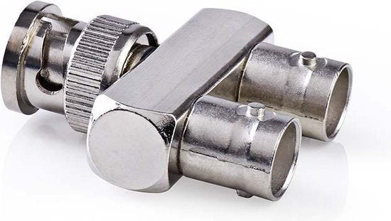 Nedis BNC-Adapter - BNC Male - 2x BNC Female - Vernikkeld - 50 Ohm - Splitter - Metaal - Zilver - 10 Stuks - Polybag - afbeelding 4