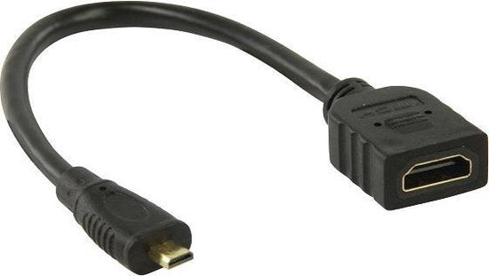 Nedis High Speed ​​HDMI-Kabel met Ethernet - HDMI Micro-Connector - HDMI Output - 4K@30Hz - 10.2 Gbps - 0.20 m - Rond - PVC - Zwart - Envelop - afbeelding 16