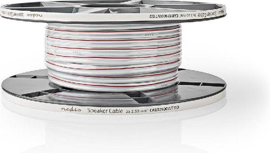 Nedis Speaker-Kabel - 2 x 2.50 mm² - Koper - 15.0 m - Rond - PVC - Wit - Rol - afbeelding 7