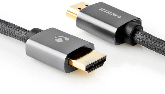 Nedis High Speed ​​HDMI-Kabel met Ethernet - HDMI Connector - HDMI Connector - 4K@60Hz - ARC - 18 Gbps - 2.00 m - Rond - Katoen - Gun Metal Grijs - Cover Window Box - afbeelding 18