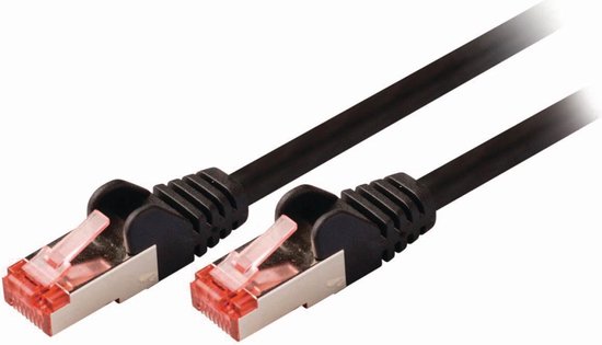 CAT6 Netwerkkabel - RJ45 Male - RJ45 Male - S/FTP - 15.0 m - Rond - LSZH - Zwart - Polybag - afbeelding 8