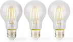 Nedis LED-Filamentlamp E27 - A60 - 7 W - 806 lm - 2700 K - Dimbaar - Warm Wit - Retrostijl - 3 Stuks - afbeelding 1