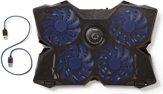 Nedis Gaming Notebook Koeler - Aantal ventilatoren: 4 - USB Gevoed - 15 " - 19 " - LED - afbeelding 3