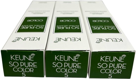 3 stuks Keune So Pure Haarverf 5. (lichtbruin) 60 ml - afbeelding 2