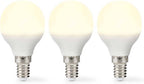 Nedis LED-Lamp E14 - G45 - 4.9 W - 470 lm - 2700 K - Warm Wit - Frosted - 3 Stuks - afbeelding 1