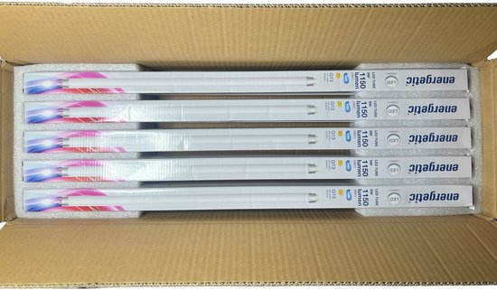 10 x Energetic T8 Led 9w Daglicht 6500K G13 60 cm - afbeelding 1