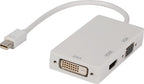 Nedis Mini DisplayPort-Kabel - DisplayPort 1.2 - Mini-DisplayPort Male - DVI-D 24+1-Pins Female / HDMI Input / VGA Female 15p - 21.6 Gbps - Vernikkeld - 0.20 m - Rond - PVC - Wit - Polybag - afbeelding 14