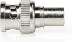 Nedis BNC-Kabelbeschermer - Recht - Male - Vernikkeld - 50 Ohm - Krimp - Diameter kabelinvoer: 7.0 mm - Staal - Zilver - 25 Stuks - Polybag - afbeelding 2