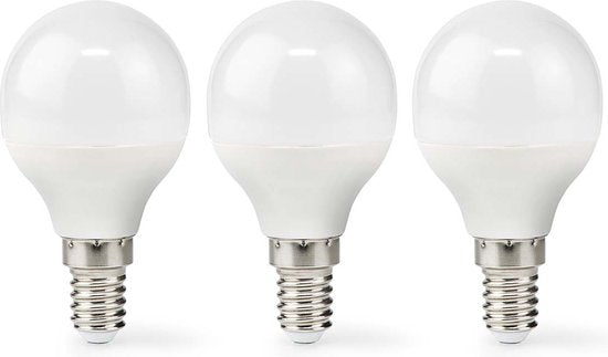 Nedis LED-Lamp E14 - G45 - 4.9 W - 470 lm - 2700 K - Warm Wit - Frosted - 3 Stuks - afbeelding 5