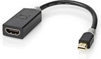 Nedis Mini DisplayPort-Kabel - DisplayPort 1.4 - Mini-DisplayPort Male - HDMI Output - 48 Gbps - Verguld - 0.20 m - Rond - PVC - Antraciet - Window Box - afbeelding 4