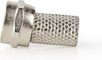 F-connector | Mannelijk | Voor 6,8mm-coaxkabels | 25 stuks | Metaal - afbeelding 17