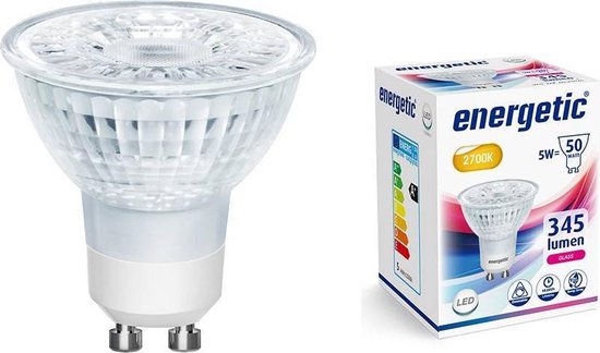 GU10 Led Lamp Dimbaar Energetic - 5W - Vervangt 50W - afbeelding 2