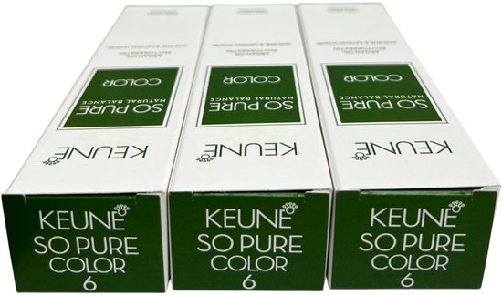 3 Stuks Keune So Pure Haarverf 6. (Donkerblond) 60 ml - afbeelding 2