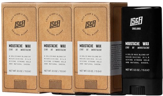 3 x Mustache Wax LS&B (Lock Stock & Barrel) à 15 gr - afbeelding 1