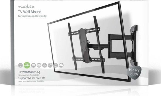 Nedis TVWM6570BK Full-motion Tv-muurbeugel 37 - 90" Max. 70 Kg 6 Scharnierpunten - afbeelding 5