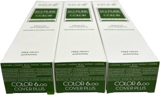 3 tubes Keune So Pure 6.00 (Donkerblond) Cover plus 60 ml - afbeelding 3