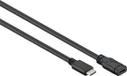Nedis USB-Kabel - USB 3.2 Gen 1 - USB-C Male - USB-C Female - 5 W - 5 Gbps - Vernikkeld - 2.00 m - Rond - PVC - Zwart - Envelop - afbeelding 3