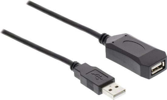 Nedis Actieve USB 2.0-Verlengkabel A F BK - afbeelding 2