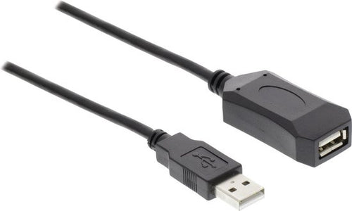 Nedis Actieve USB 2.0-Verlengkabel A F BK - afbeelding 2