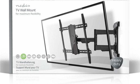 Nedis TVWM6570BK Full-motion Tv-muurbeugel 37 - 90" Max. 70 Kg 6 Scharnierpunten - afbeelding 5